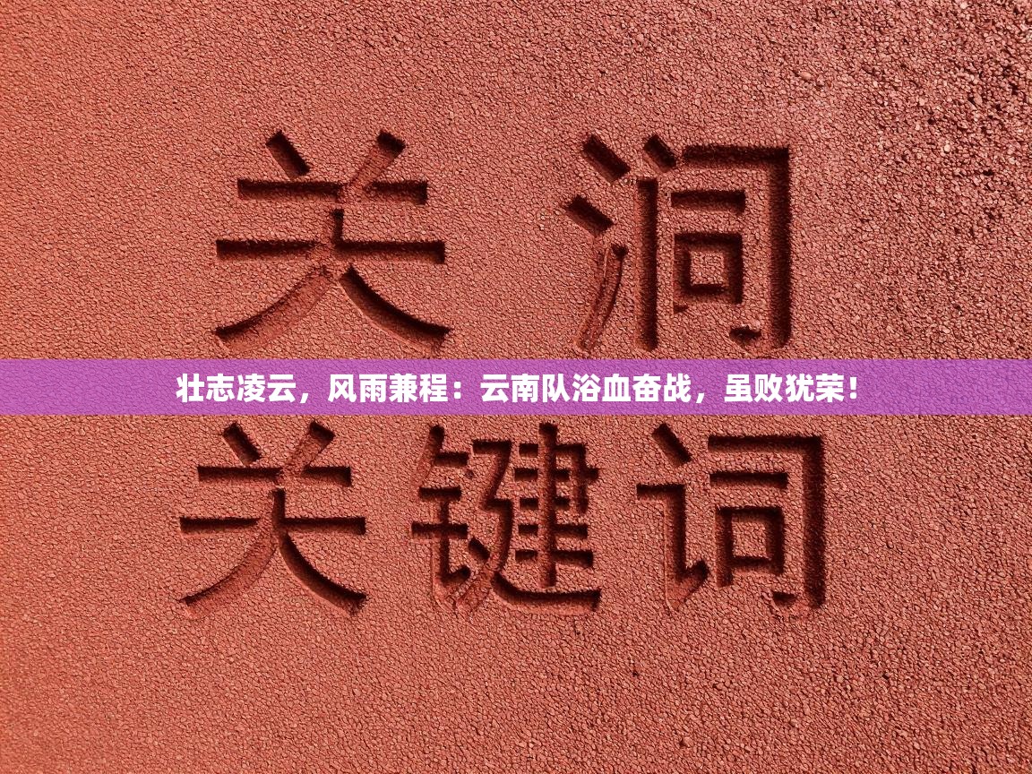 壮志凌云，风雨兼程：云南队浴血奋战，虽败犹荣！  第2张